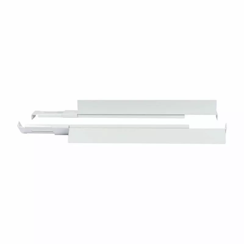 Montażowy wspornik L-szynowy ALLNET regulowana długość 502–849 mm jasnoszary, para