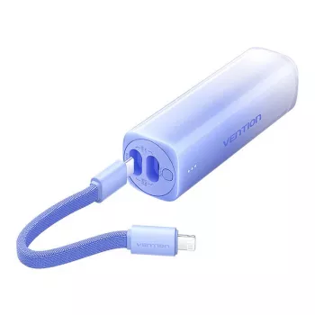 Przenośny powerbank Vention FHWL0 5000 mAh, niebieski, 1x USB Type-C, wskaźniki LED
