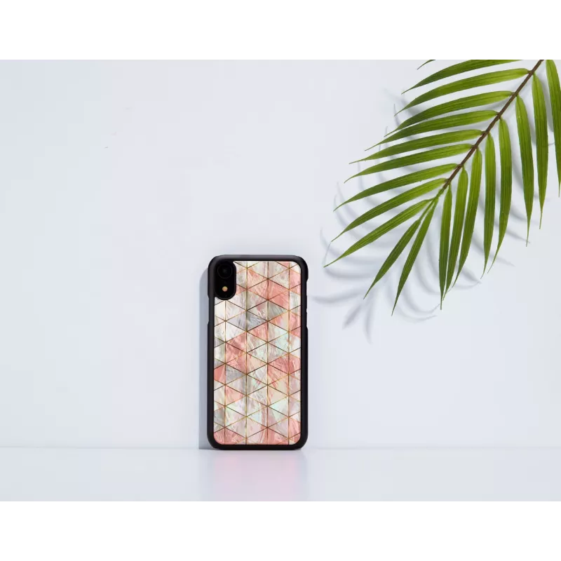 Etui na telefon iKins dla iPhone XR — Wzór romb, czarny