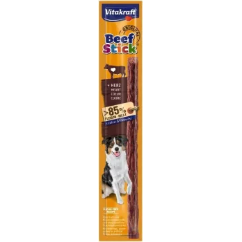 Przysmak dla psa Vitakraft Beef Stick Beef Hearts 12 g — jednoporcjowa nagroda treningowa, smak wołowiny, białko 30%