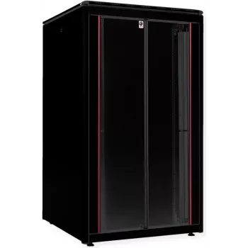 Wolnostojąca szafa sieciowa 19-calowa ROLINE Pro 26U 800x800 mm, drzwi szklane, czarna, 600 kg, IP20