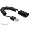 Kabel USB DeLOCK 83163 0.6m USB 2.0 A na A Czarny