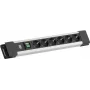 Listwa zasilająca Bachmann CONNECTUS z 6 gniazdami CEE7/3, 1 przełącznikiem, kablem 2,0 m, wtyczką CEE7/7, szara