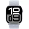 APPLE Watch Series 10 GPS 46mm srebrna aluminiowa koperta z pętlą sportową niebieski Cloud