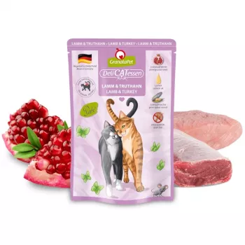 GRANATAPET DeliCATessen Jagnięcina i indyk - mokra karma dla kota - 85g