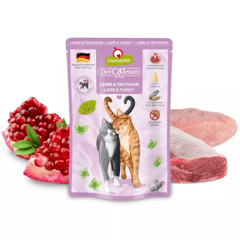 GRANATAPET DeliCATessen Jagnięcina i indyk - mokra karma dla kota - 85g