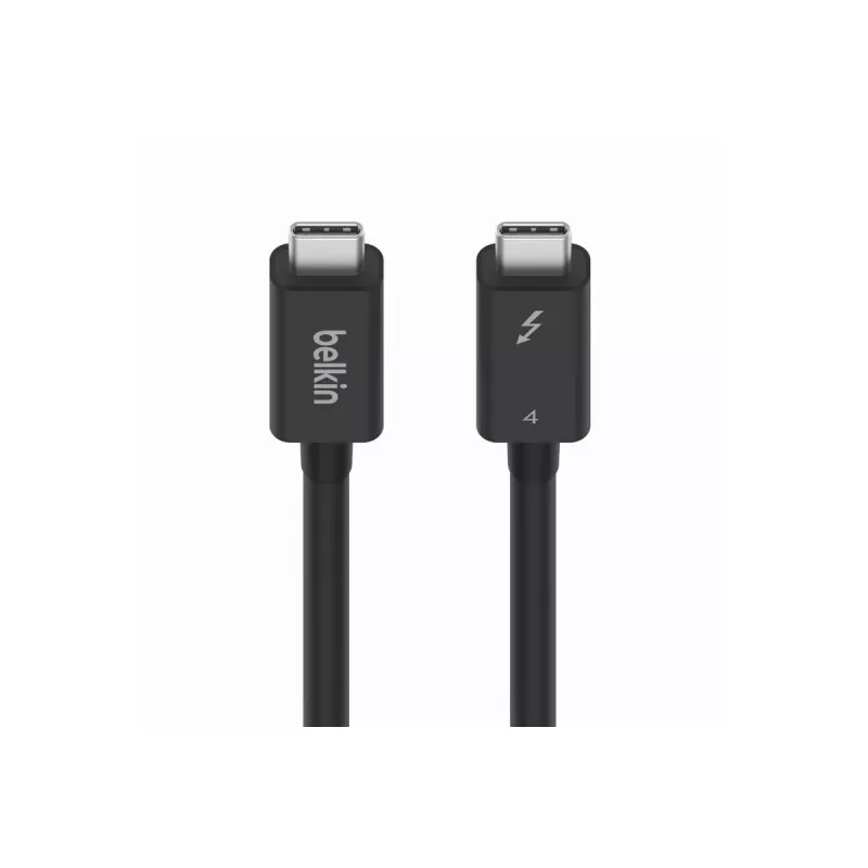 Belkin CONNECT - Thunderbolt-Kabel - 24 pin USB-C (M) umkehrbar zu 24 pin USB-C (M) umkehrbar - Thunderbolt 4 - 1,0m - passiv, USB-Stromversorgung (10