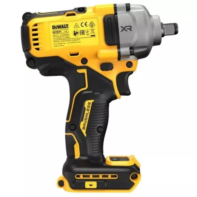 Zakrętarka udarowa DeWALT DCF891P2T-QW, bezszczotkowa, 18V 5.0Ah, uchwyt 1/2 cala, moment obrotowy 812 Nm, 2000 obr./min, 2 akumulatory, ładowarka, walizka