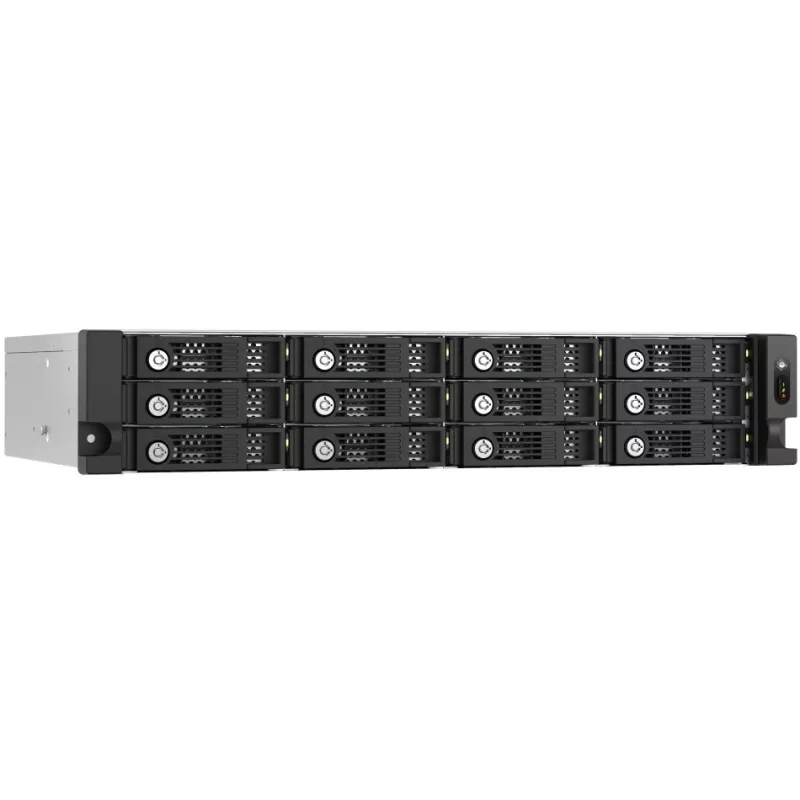 QNAP - Festplatten-Array - 12 Schächte (SATA-600) - SAS 12Gb/s (extern) - Rack - einbaufähig - 2U (TL-R1200PES-RP)