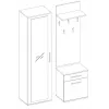 Topeshop GAR DUO SONOMA entryway Szafka