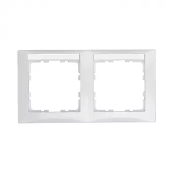 Płytka ścienna / ramka przełącznika berker 10228919, biała, duroplast, 80,5×151,5 mm, opakowanie 10 szt.