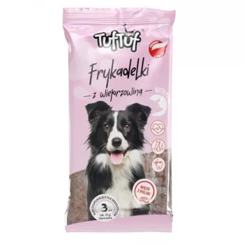 Przysmaki dla psów TufTuf Meaty Sticks z wieprzowiną 70 g — miękki gryzak treningowy, bez zbóż, glutenu i cukru