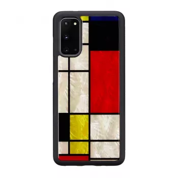 Etui ochronne iKins do Samsunga Galaxy S20, czarny wzór Mondrian