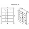 Cama PORTO komoda 100x38x130 dąb/czarny