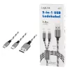 Kabel LogiLink CU0202 USB 2.0 1,2 m USB A USB C/Micro-USB A szary
