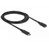 Kabel USB DeLOCK SuperSpeed USB 3.2 Gen 1 2m USB C Czarny