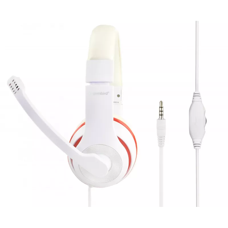 Słuchawki stereofoniczne biały/MHS-03-WTRD GEMBIRD