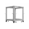 Otwarta szafa rack 19 cali LANBERG 12U, regulowana głębokość 600–1100 mm, szara