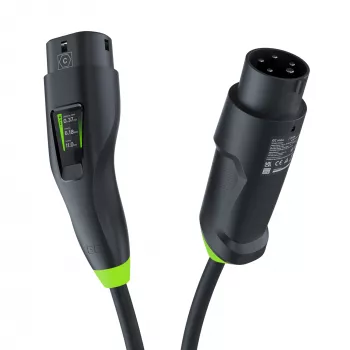 zielony Cell Habu EVGC01 Mobilna ładowarka EV do pojazdów elektrycznych 11 kW 7 m Type 2 CEE Wallbox Czarna