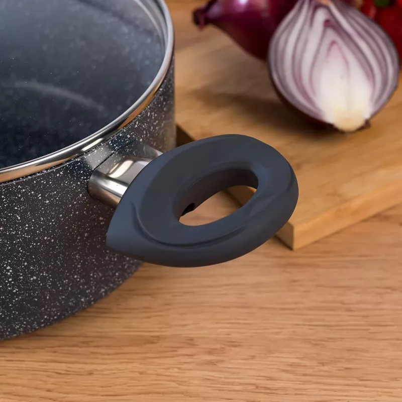 Garnek Russell Hobbs RH00848EU 20 cm kamienny – garnek do gotowania na kuchence z pokrywką