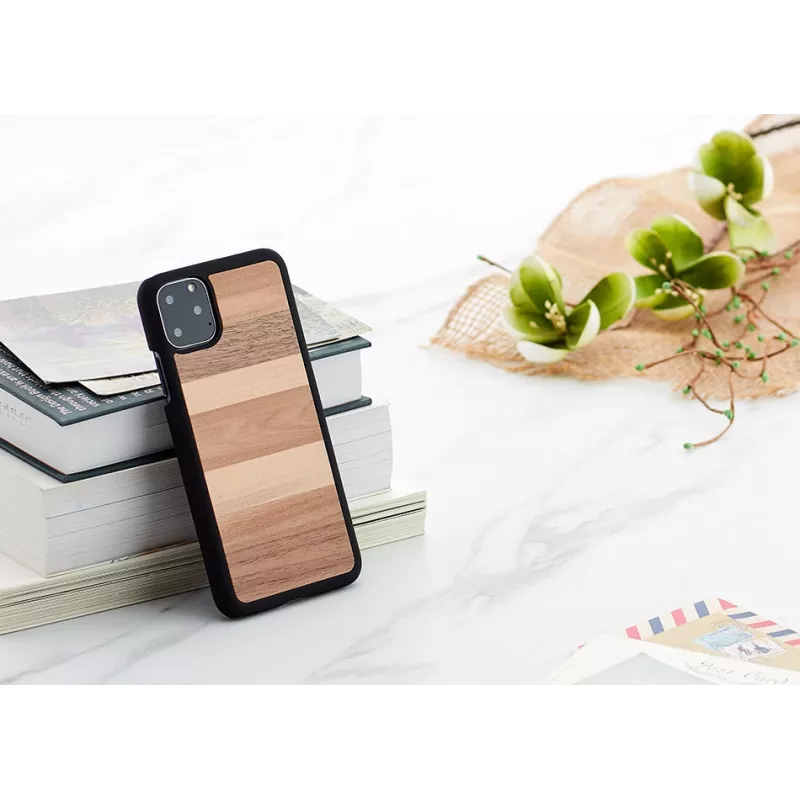 Etui do smartfona „man and wood” na iPhone 11 Pro Max — czarne