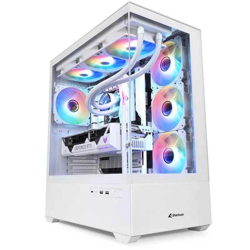 Obudowa PC Sharkoon AK6 RGB, ATX, biała