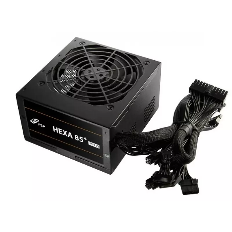 FSP HEXA 85+ PRO 650W Zasilacz ATX ATX2.5 Czarny, 650 W, 100 - 240 V, 50 - 60 Hz, 9 - 4 A, Active, 100 W