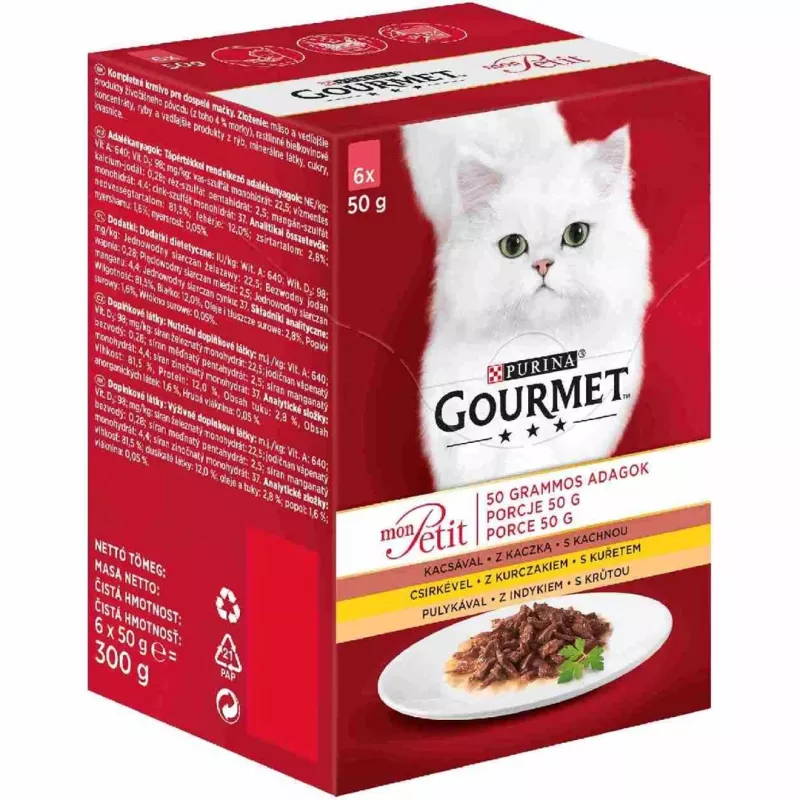GOURMET Mon Petit Poultry Mix - mokra karma dla kota - 6 x 50 g