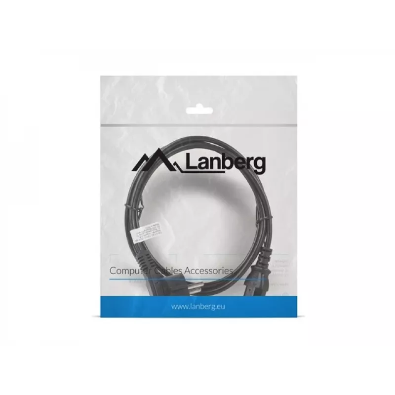 Lanberg CA-C13C-10CC-0018-BK Przewód zasilający czarny 1,8 m złączka C13 CEE7/7 (CA-C13C-10CC-0018-BK)