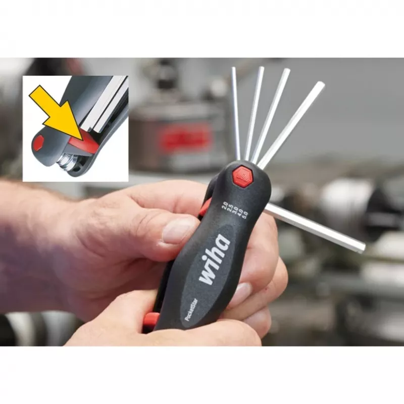 Śrubokręt kieszonkowy Wiha PocketStar Multi-bit, długość 120 mm, model 23047