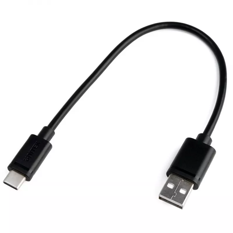 KABEL USB UNITEK USB-A — USB-C 25CM, Y-C480BK