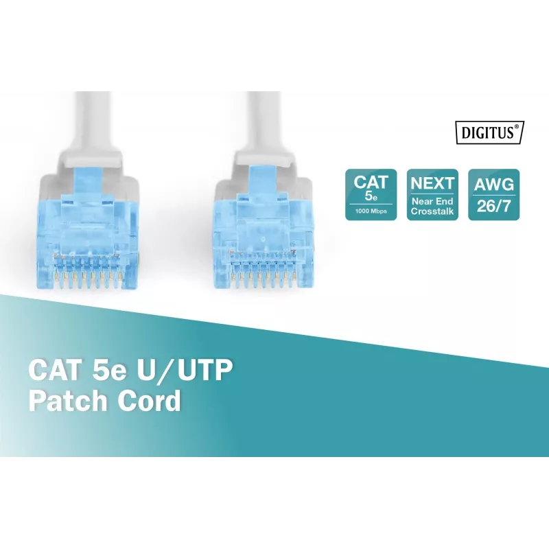 Digitus DK-1512-150 Kabel sieciowy RJ45 CAT 5e U/UTP Szary 15m
