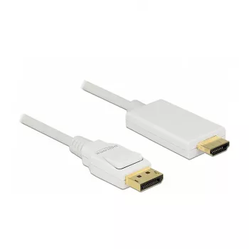 Adapter kabla wideo DeLOCK 83817 1m DisplayPort HDMI Biały