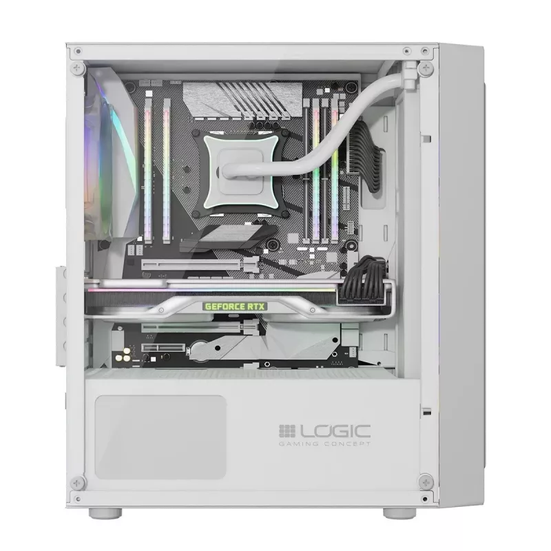 Obudowa LOGIC ATOS ARGB Mini USB 3.0 biała