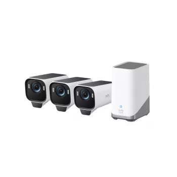 Eufy Cam S3 Pro 3-Kamerowy Zestaw Czarny+Biały 1