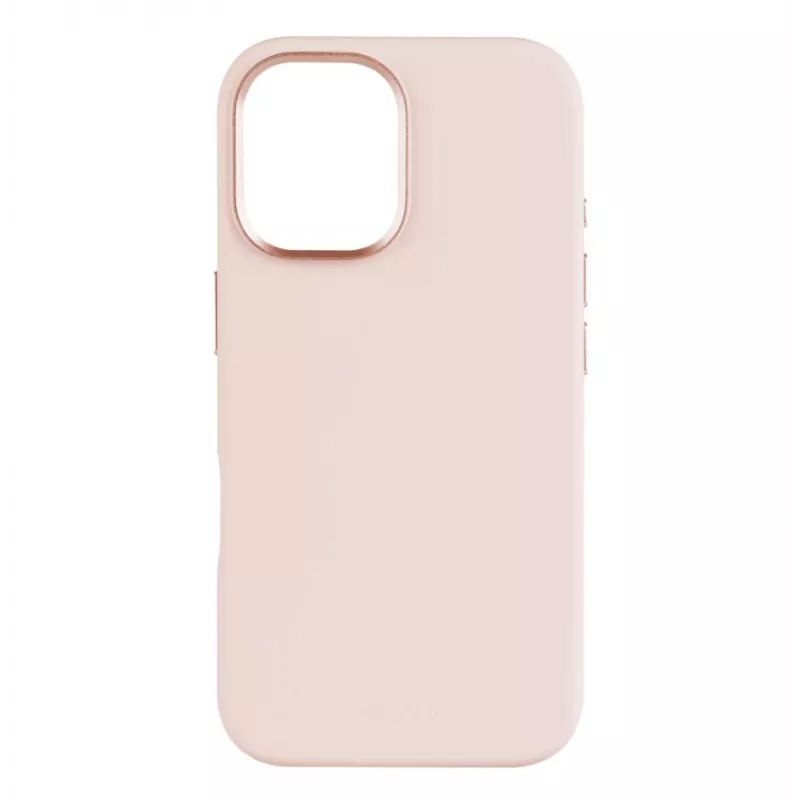 Tylna obudowa FIXED do Apple iPhone 16 Liquid silicon Pink z MagFlow – smukłe etui ochronne