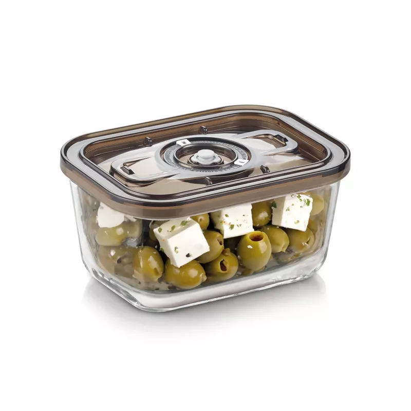 Szklany pojemnik próżniowy Caso z plastikową pokrywką | VacuBoxx Eco M | Przezroczysty