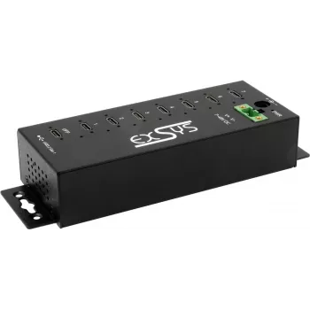 Koncentrator USB Exsys EX-1537HMVS — 7-portowy USB 3.2 Gen 1 z ochroną ESD 15 kV
