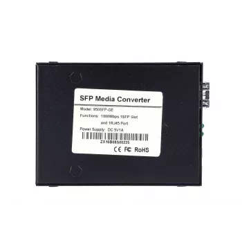 Media converter MikroTik Sedir 1x SFP 1x RJ45 1000Mb/s, max 1000 Mb/s, metalowa obudowa, 100–240V AC