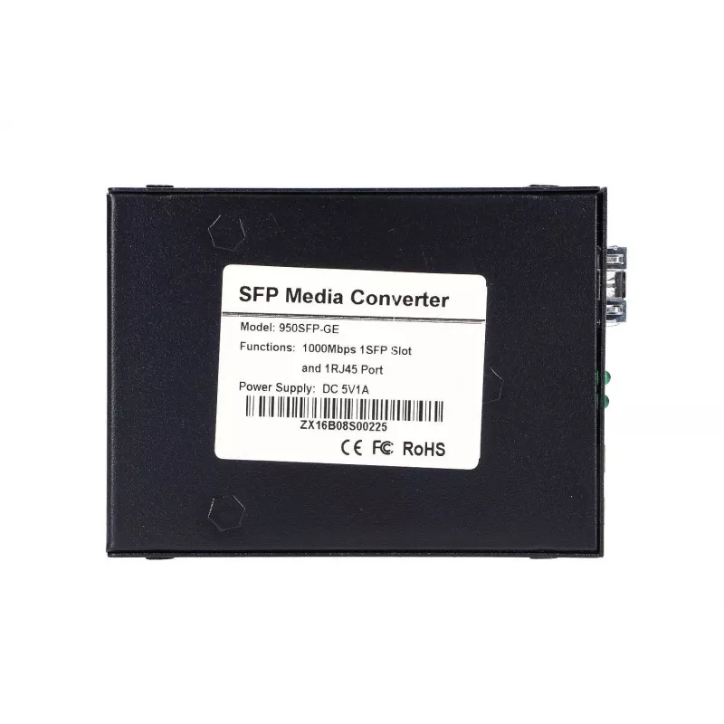 Media converter MikroTik Sedir 1x SFP 1x RJ45 1000Mb/s, max 1000 Mb/s, metalowa obudowa, 100–240V AC