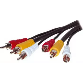 Kabel wideo ShiverPeaks 90024-10.0 — 10,0 m, 3 analogowe złącza RCA
