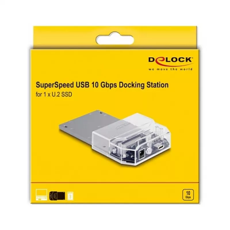 Stacja dokująca DeLOCK USB Type-C dla 1 x U.2 SSD czarna