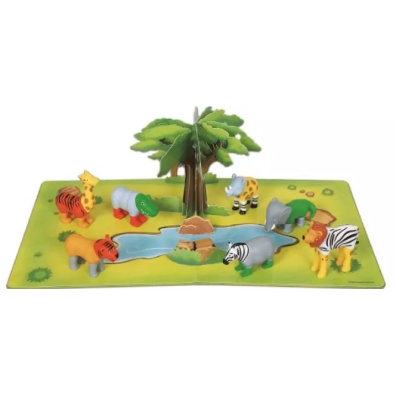 Zabawka dla niemowląt MALIK Magnetic Mini Animals Jungle model 62323 — zestaw magnetycznych figurek zwierząt