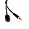 ROLINE Adapter USB-C auf Klinkenstecker - USB-C männlich umkehrbar zu Stereo Mini-Klinkenstecker männlich