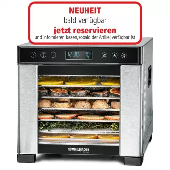 Suszarka do żywności Rommelsbacher DA 650 600 W stal nierdzewna, 0.5 m², 35–75 °C, 7 tac