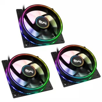 Wentylator Cryorig Crona S 120 mm Czarny — zestaw 3 szt., 400–1700 RPM, 60,6 cfm, 2,65 mmH₂O
