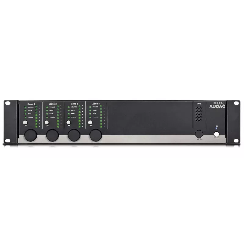 AUDAC MTX48 audio amplifier Home Czarny 80 dB SNR 20-20000 Hz