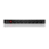 Qoltec 53996 Listwa zasilająca do RACK 19 | 1U | 16A | PDU | 8xFRENCH | 2m