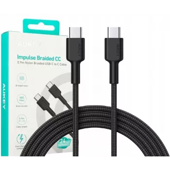 Kabel USB-C Aukey CB-CD45 0,9 m — USB Type-C do USB-A, obsługa Quick Charge