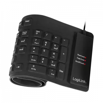Klawiatura LogiLink ID0019A Uniwersalna USB QWERTZ Niemiecka Czarna